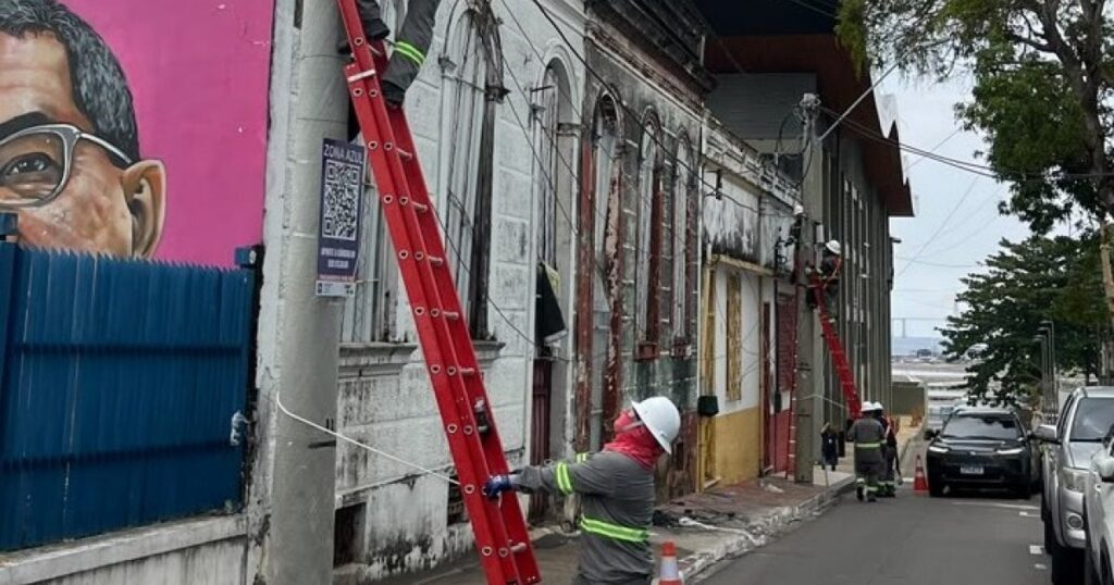 Centro Histórico de Manaus terá ação integrada para reorganizar rede de cabos