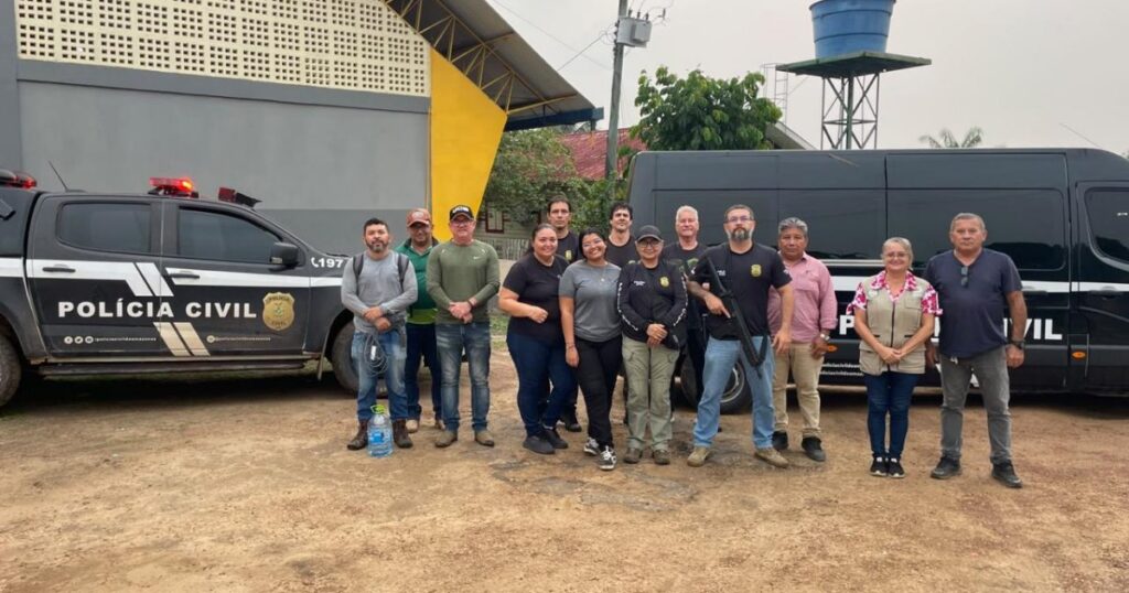 Areal recebe estrutura temporária para formalizar danos de queimadas em Careiro da Várzea