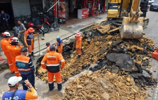 Avenida Dom Pedro recebe intervenção em galeria após identificação de cratera